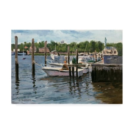 Michael Budden 'Manasquan Boats' Canvas Art,22x32